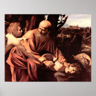 Affiche Caravaggio-Le sacrifice d'Isaac