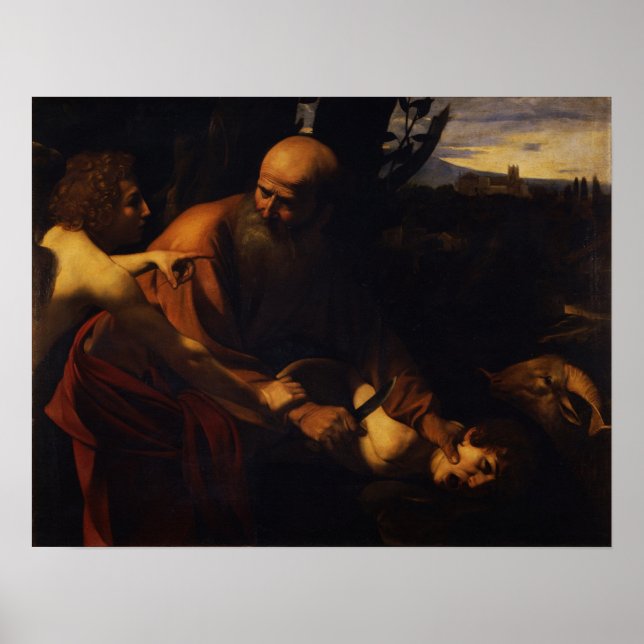 Affiche Caravaggio - Sacrifice d'Isaac (Devant)