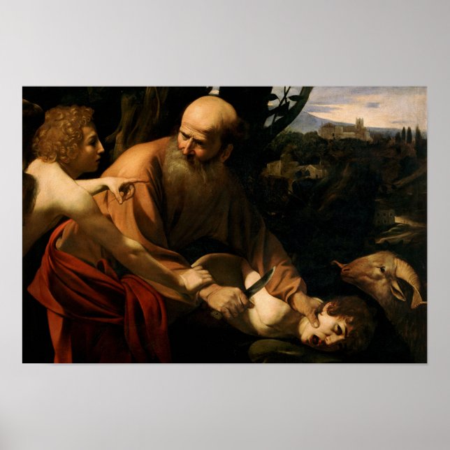 Affiche Caravaggio - Sacrifice d'Isaac (Devant)
