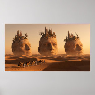 Affiche Caravane des âmes perdues dans le désert de soie