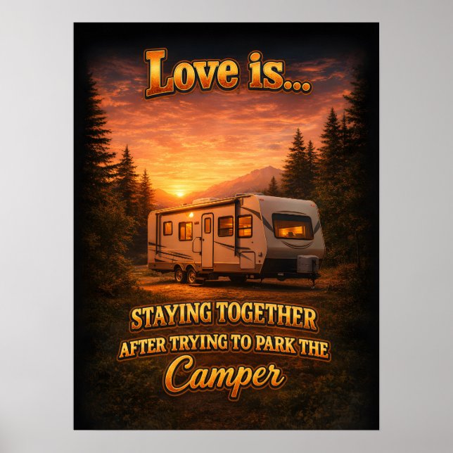 Affiche Caravane rétro vintage bootleg (Devant)