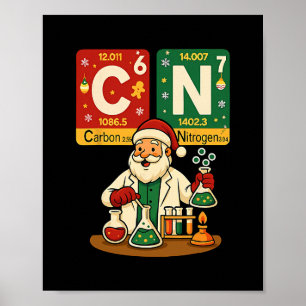 Affiche Carbone Azote 67 Mème Professeur Science Périodiqu