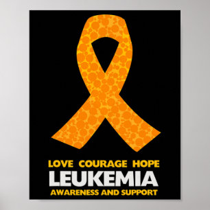 Affiche Carbone orange de sensibilisation au cancer