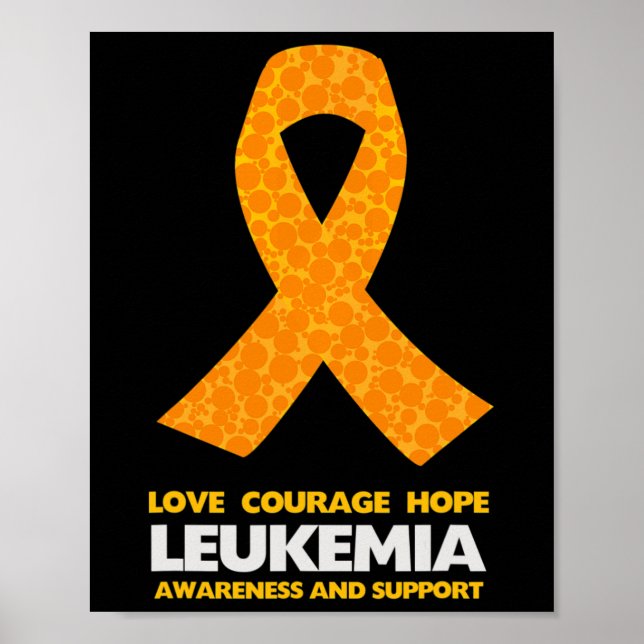 Affiche Carbone orange de sensibilisation au cancer (Devant)