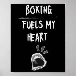 Affiche Carburants de boxe Mon coeur Punching Sac Gants En