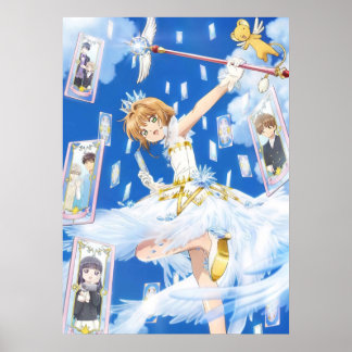 Affiche Cardcapteur Sakura En Bleu