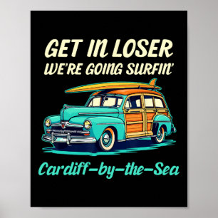 Affiche Cardiff By The Sea Surf Californie Femmes Hommes V
