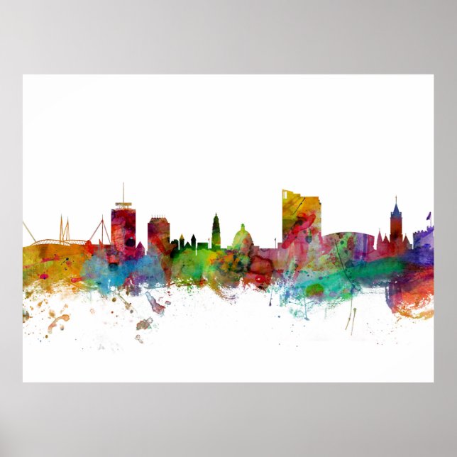 Affiche Cardiff Wales Skyline (Devant)