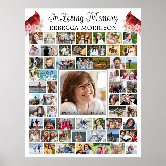 Affiche Cardinal commémoratif 59 Photo Collage Script (Devant)