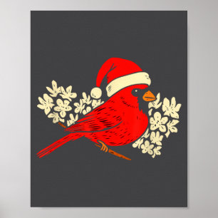 Affiche Cardinal rouge oiseau de Noël pull de Noël laid 