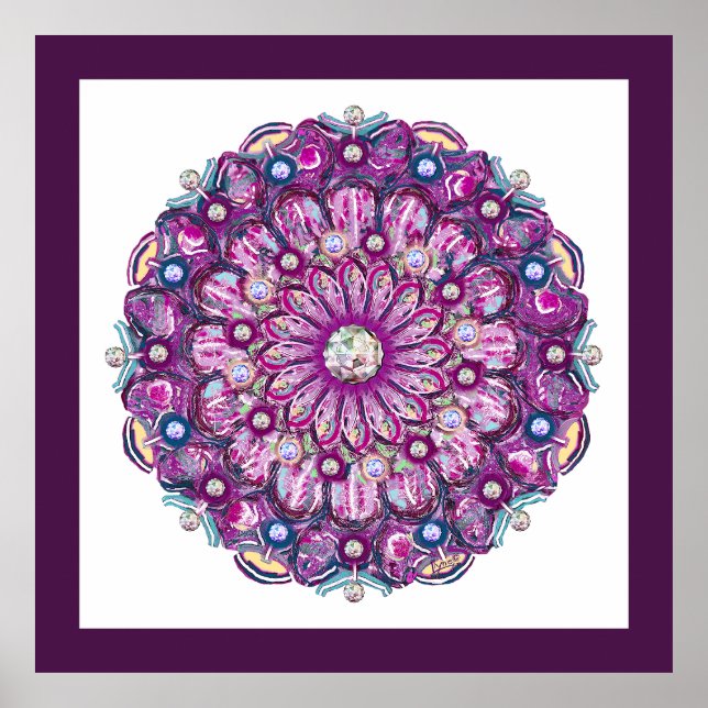 Affiche Cardinal rouge Rosace (Devant)