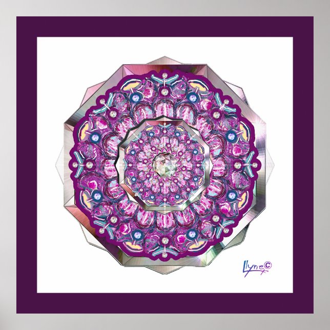 Affiche Cardinal rouge Rosace (Devant)