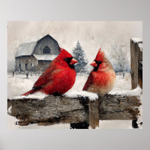 Affiche Cardinals Vintage Farm