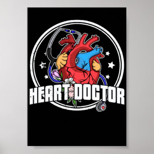 Affiche Cardiologie Cardiologue Cardiographe Infirmière Pr