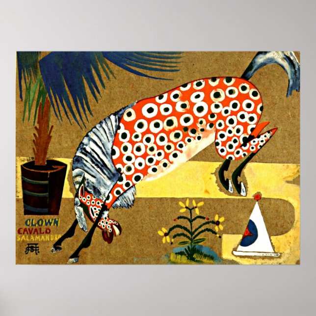 Affiche Cardoso - Cheval Clown Salamandra (Devant)