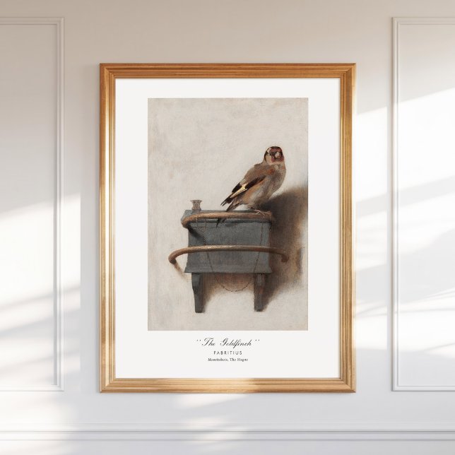 Affiche Carel Fabritius Goldfinch Néerlandais 1654 Art fin (Créateur téléchargé)