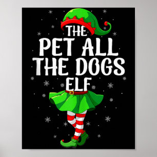 Affiche Caressez tous les chiens d'elfe de Noël Filles Fem