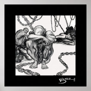 Affiche Cargaison - toile d'art noir