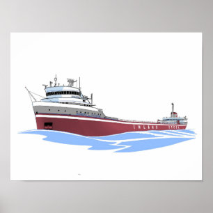 Affiche cargo des Grands Lacs Edward L. Ryerson Inland