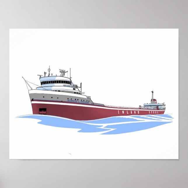 Affiche cargo des Grands Lacs Edward L. Ryerson Inland (Devant)