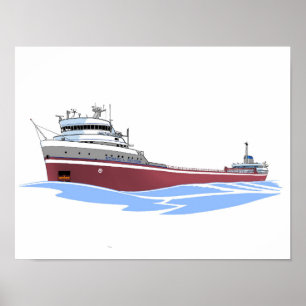 Affiche cargo des Grands Lacs Edward L. Ryerson LMC