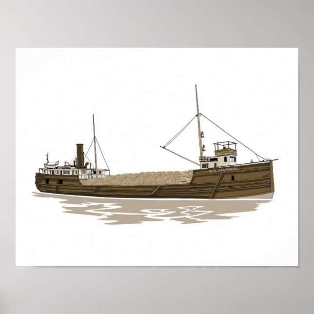 Affiche cargo des Grands Lacs W.R. Stafford (Devant)