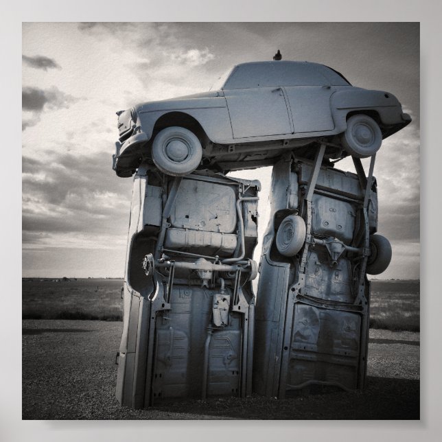 Affiche carhenge stacked cars (Devant)