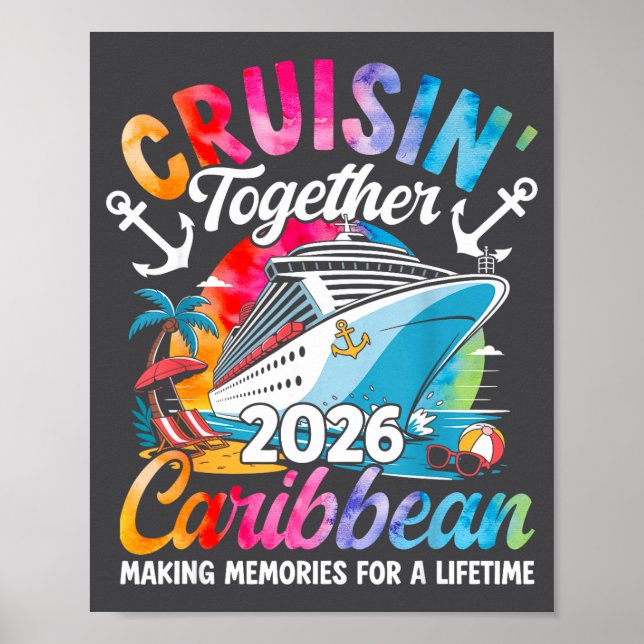 Affiche Caribbean Cruise Family Vacation 2026 Cruisin’ Tog (Devant)