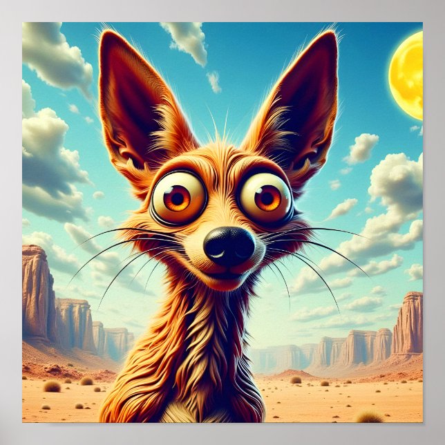 Affiche Caricature Coyote (Devant)