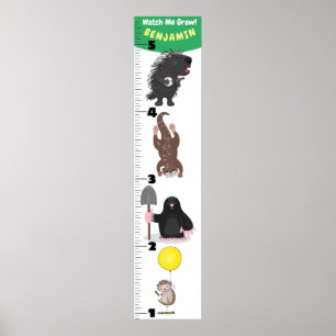 Affiche Caricature d'animaux amusants graphique de croissa