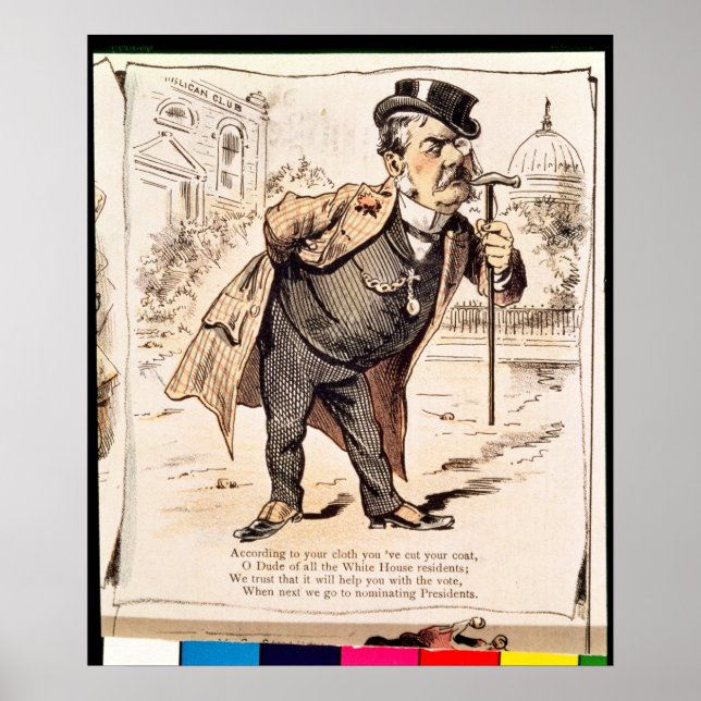 Affiche Caricature de Chester Alan Arthur, c.1883 (Devant)
