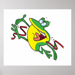 Affiche caricature de la ligne d'arrivée du croisement de 