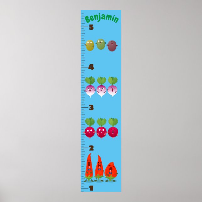 Affiche Caricature de légumes mignons illustration graphiq (Devant)