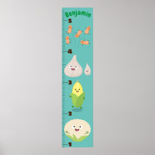 Affiche Caricature de légumes mignons illustration graphiq