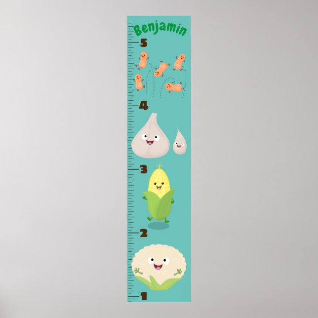 Affiche Caricature de légumes mignons illustration graphiq (Devant)