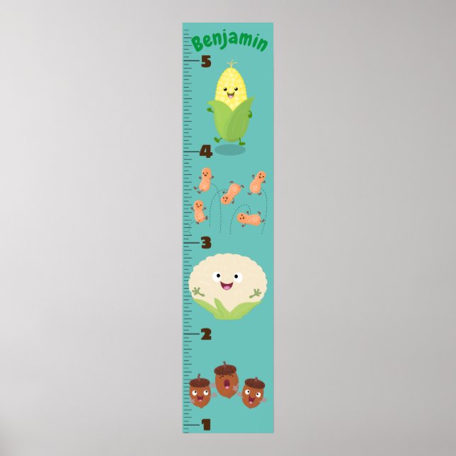 Affiche Caricature de légumes mignons illustration graphiq (Devant)