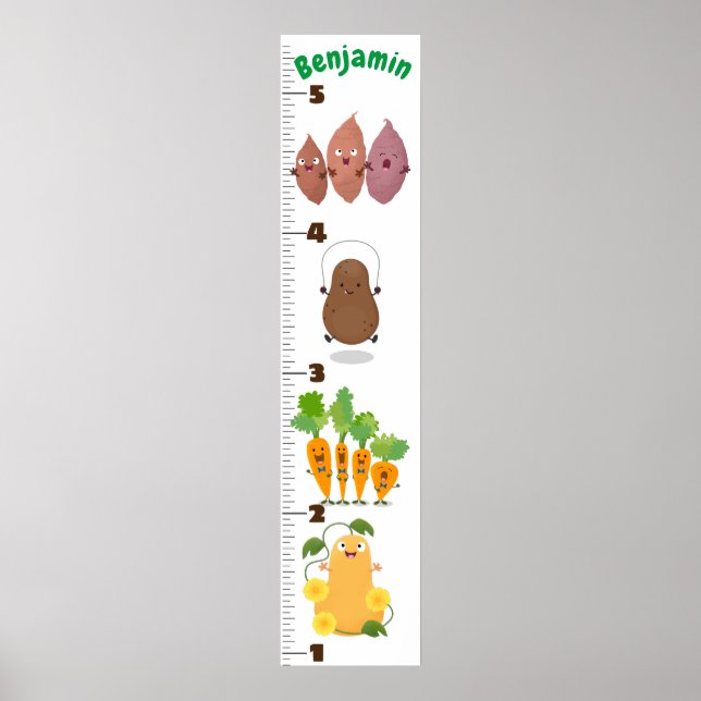 Affiche Caricature de légumes mignons illustration graphiq (Devant)