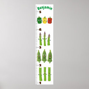 Affiche Caricature de légumes mignons illustration graphiq