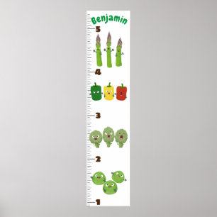 Affiche Caricature de légumes mignons illustration graphiq