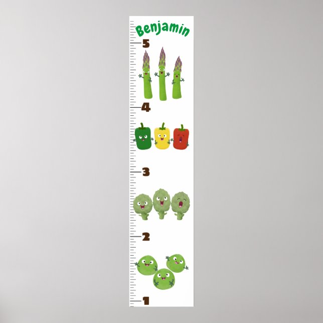 Affiche Caricature de légumes mignons illustration graphiq (Devant)