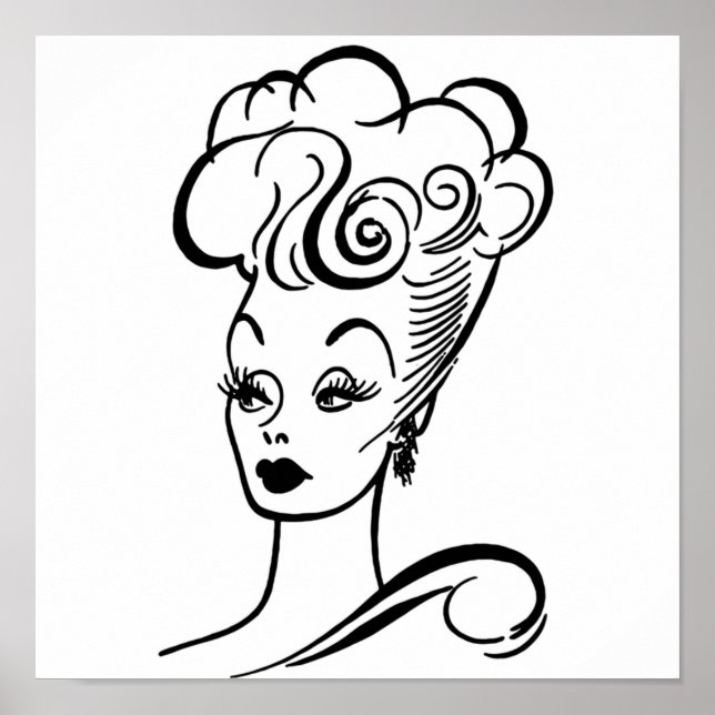 Affiche Caricature de Lucille Ball (Devant)