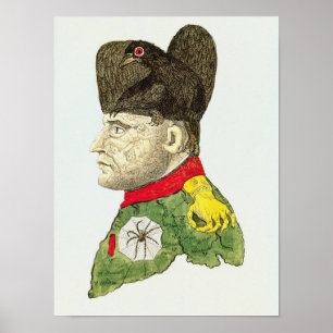 Affiche Caricature de Napoléon Bonaparte