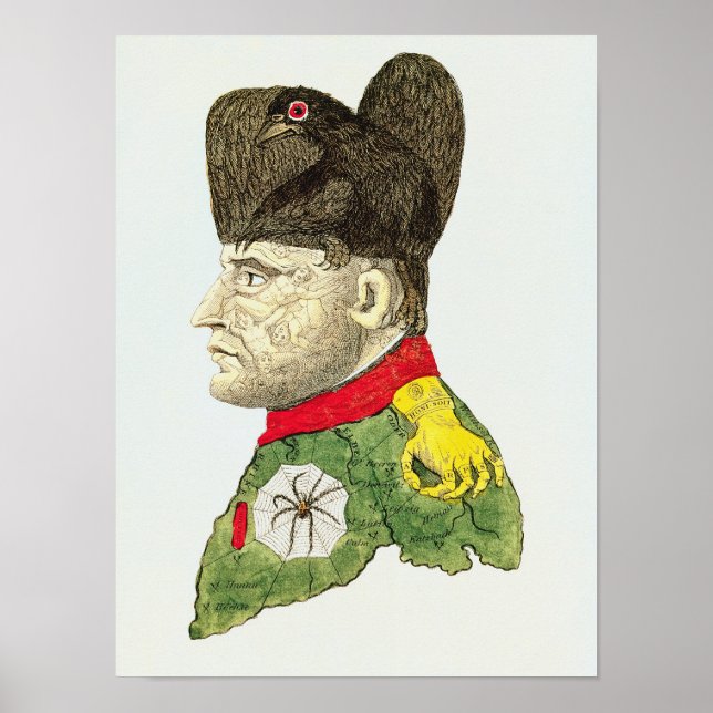 Affiche Caricature de Napoléon Bonaparte (Devant)