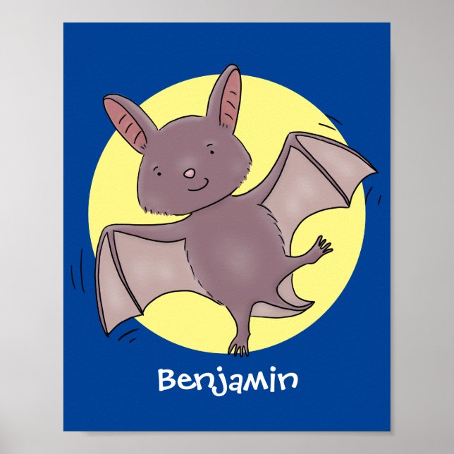 Affiche Caricature de vol de chauve-souris (Devant)