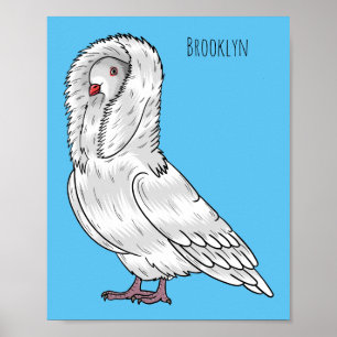 Affiche Caricature d'oiseau pigeon Jacobin