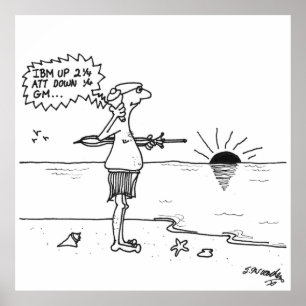 Affiche Caricature du marché stock 4013