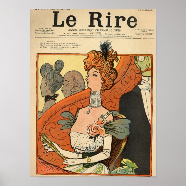 Affiche Caricature d'une marquise française (Devant)