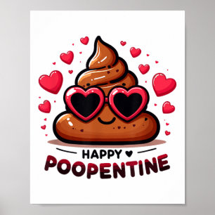 Affiche Caricature en poopentine Love Poop Valentines