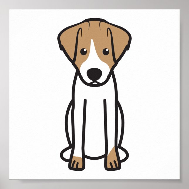 Affiche Caricature Jack Russell Terrier Chien (Devant)