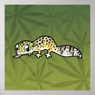 Affiche Caricature Leopard Gecko